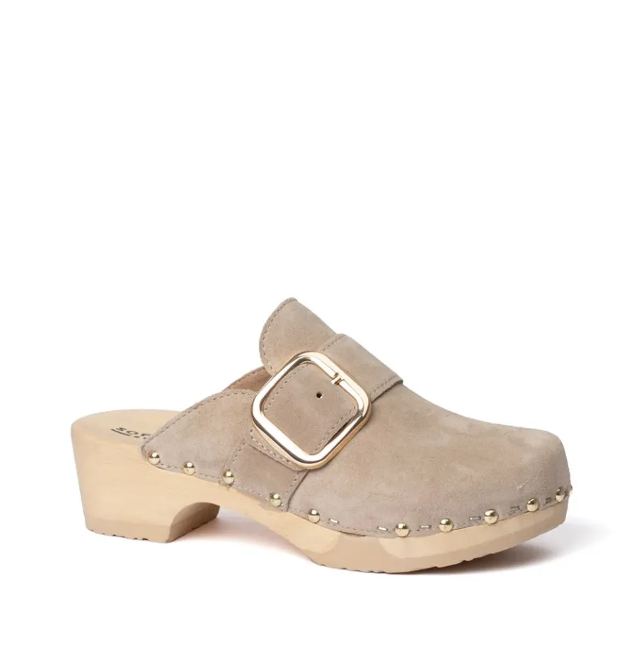SOFTCLOX Tessa Kaschmir Taupe (Natur)-Frau Clogs