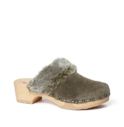 SOFTCLOX Tizia Kaschmir/Lf Oliv (Natur)-Frau Clogs