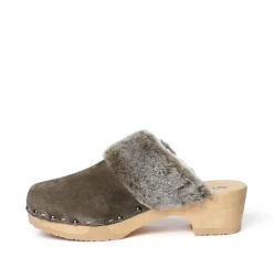 SOFTCLOX Tizia Kaschmir/Lf Oliv (Natur)-Frau Clogs
