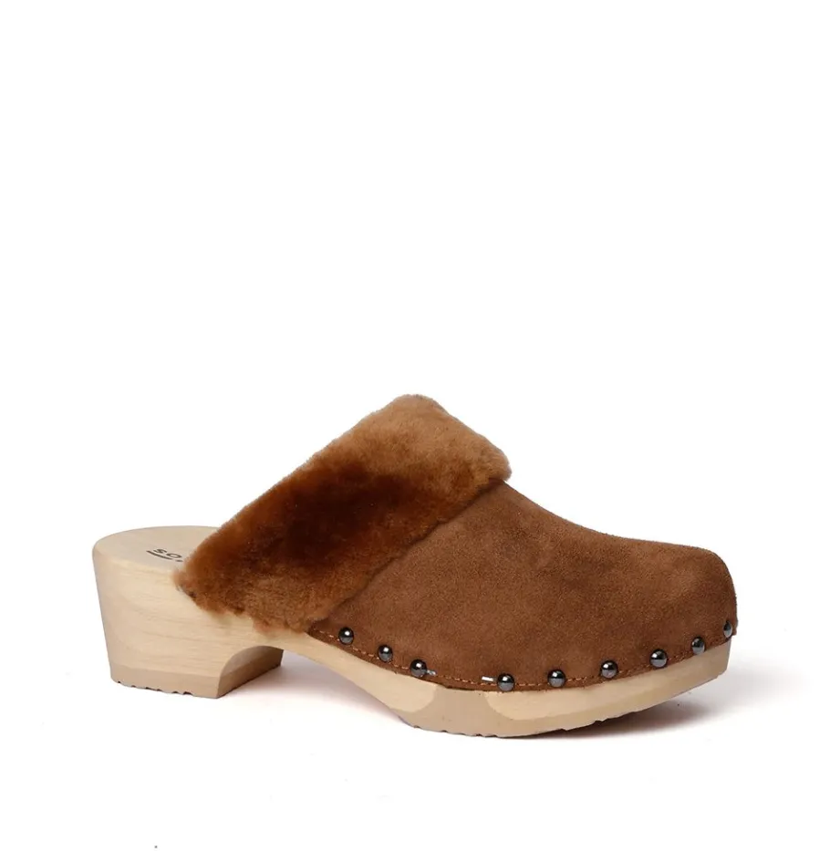 SOFTCLOX Tizia Kaschmir/Lf Whiskey (Natur)-Frau Clogs