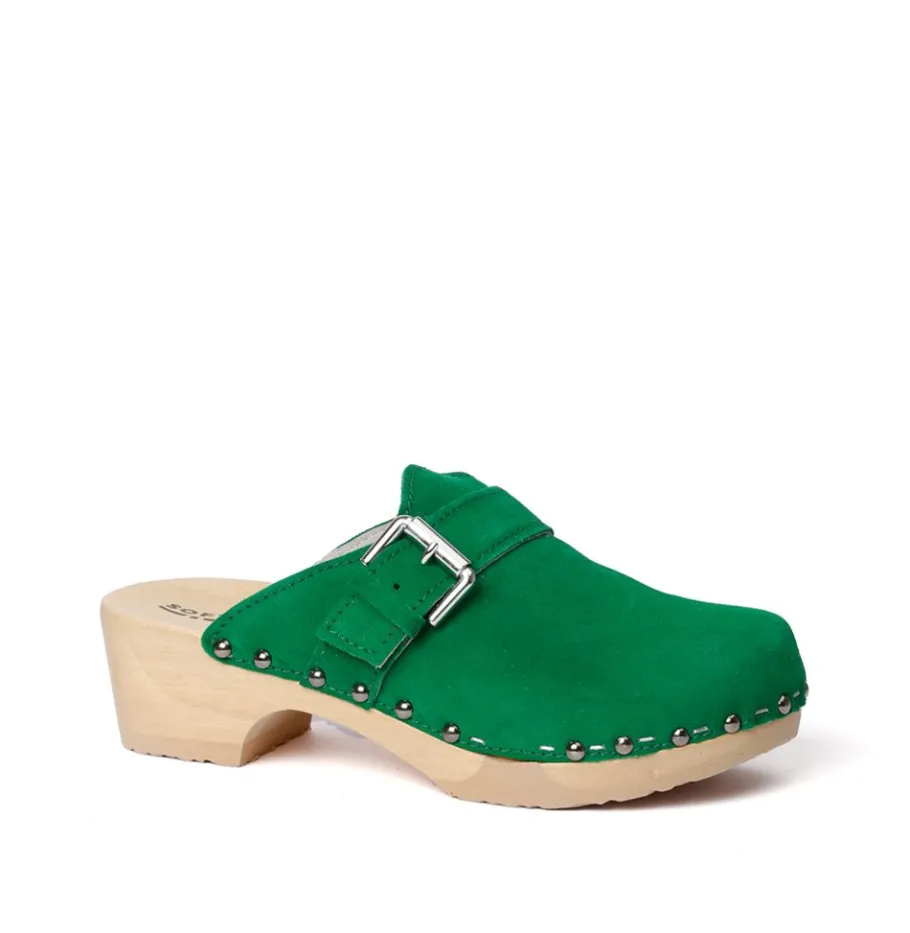SOFTCLOX Tomma Kaschmir Fashiongreen (Natur)-Frau Clogs