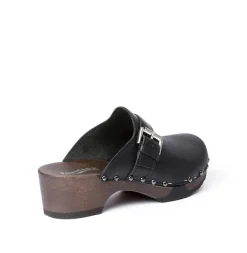 SOFTCLOX Tomma Nappa Schwarz (Dunkel)-Frau Clogs