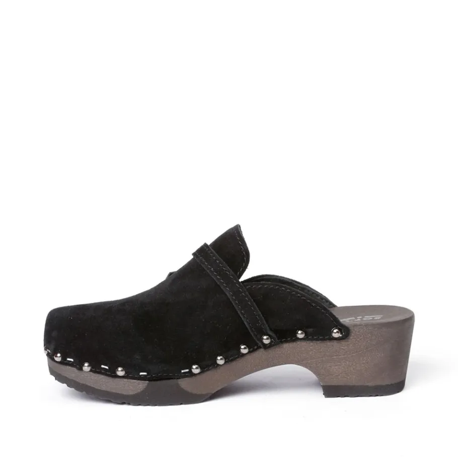 SOFTCLOX Torina Kaschmir Schwarz (Dunkel)-Frau Clogs